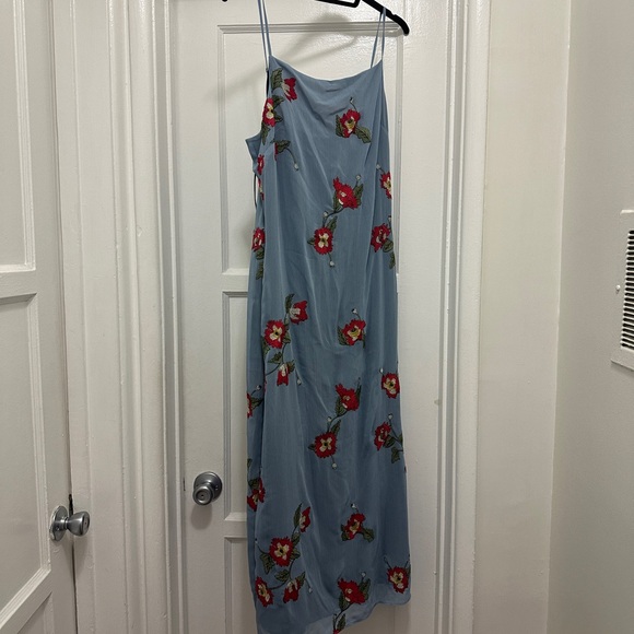 RAG & BONE | BLUE EMBROIDERED MIDI DRESS | SIZE 10 - Picture 5 of 6